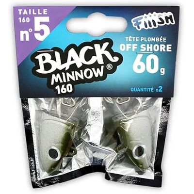 Fiiish Tete Plombee Off Shore Black Minnow No.5-60g Kaki BM015 - Publicité Fiiish Tete Plombee Off Shore Black Minnow No.5-60g Kaki BM015 - Publicité