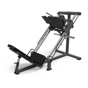 Presse et squat ION Fitness - Accès facile - Exercices de presse et de squat - Compatible avec les disques olympiques - Supporte 200kg - Publicité