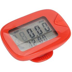 BROLEO Podomètre de fitness, 7 jours de mémoire de données, compteur de pas, distance de 12 heures, 24 heures, affichage de l'heure pour le sport (rouge) - Publicité BROLEO Podomètre de fitness, 7 jours de mémoire de données, compteur de pas, distance de 12 heures, 24 heures, affichage de l'heure pour le sport (rouge) - Publicité