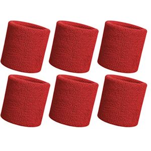 HANERDUN 6 Pièces Serre Poignets Wristbands pour Sports Sweatbands Absorbants pour Foot-Ball Basket-Ball Sport Athlétique Fonctionnement - Publicité