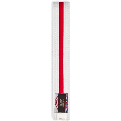 Playwell Ceinture d'arts martiaux en coton blanc avec rayures colorées – (karaté, judo taekwondo) - Publicité Playwell Ceinture d'arts martiaux en coton blanc avec rayures colorées – (karaté, judo taekwondo) - Publicité
