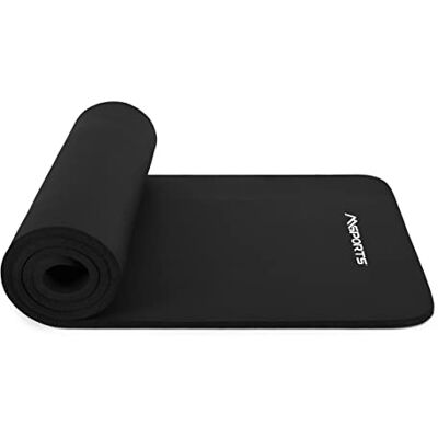 MSPORTS Tapis de gymnastique Studio 183 x 61 x 1 cm ou 183 x 61 x 1,5 cm Avecposter d'exercices et sangles de transport Dermophile Pour fitness Dans différentes couleurs -Très doux Pour le yoga - Publicité MSPORTS Tapis de gymnastique Studio 183 x 61 x 1 cm ou 183 x 61 x 1,5 cm Avecposter d'exercices et sangles de transport Dermophile Pour fitness Dans différentes couleurs -Très doux Pour le yoga - Publicité