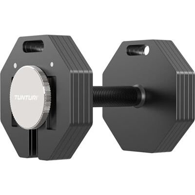 Tunturi Rapid Haltère Ajustable – Set d’haltère unique de 20 kg – Réglable de 4 à 20 kg – 9 haltères en un – Ensemble de poids pour home gym - Publicité Tunturi Rapid Haltère Ajustable – Set d’haltère unique de 20 kg – Réglable de 4 à 20 kg – 9 haltères en un – Ensemble de poids pour home gym - Publicité
