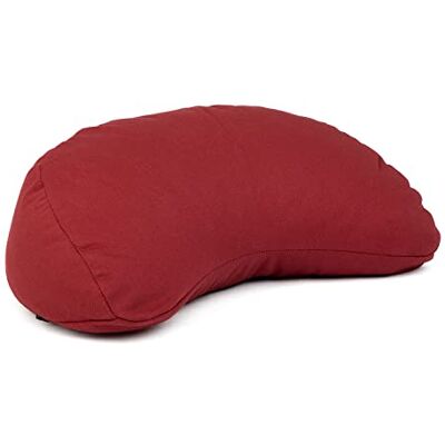 Bodhi Coussin de méditation en forme de croissant de lune Yogi Moon Eco Housse 100 % coton bio Coussin de yoga et méditation en forme de croissant de lune avec rembourrage de sarrasin bordeaux - Publicité Bodhi Coussin de méditation en forme de croissant de lune Yogi Moon Eco Housse 100 % coton bio Coussin de yoga et méditation en forme de croissant de lune avec rembourrage de sarrasin bordeaux - Publicité