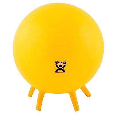 Cando Balle d'exercice gonflable antidérapant avec pieds de stabilité pour l'exercice, l'entraînement, l'entraînement de base, la stabilité, le yoga, le Pilates et l'entraînement d'équilibre dans la salle de sport, le bureau, la maison ou la salle de clas - Publicité Cando Balle d'exercice gonflable antidérapant avec pieds de stabilité pour l'exercice, l'entraînement, l'entraînement de base, la stabilité, le yoga, le Pilates et l'entraînement d'équilibre dans la salle de sport, le bureau, la maison ou la salle de clas - Publicité