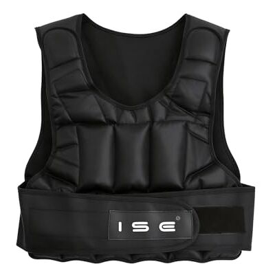 ISE Gilet Lesté Réglable de 5 kg 10 kg 15 kg 20 kg 25 kg 30 kg Poids Gilets pour Poids Entrainement Musculation Exercice SY3002 - Publicité ISE Gilet Lesté Réglable de 5 kg 10 kg 15 kg 20 kg 25 kg 30 kg Poids Gilets pour Poids Entrainement Musculation Exercice SY3002 - Publicité