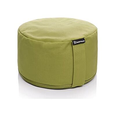 BODYMATE Coussin de méditation & Yoga (zafu) H16cm Ø31cm Rembourrage en Coques de Sarrasin, Housse en Coton Lavable en Machine Vert Olive - Publicité BODYMATE Coussin de méditation & Yoga (zafu) H16cm Ø31cm Rembourrage en Coques de Sarrasin, Housse en Coton Lavable en Machine Vert Olive - Publicité