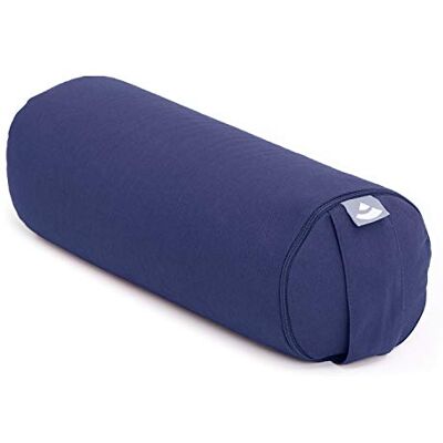 Bodhi Yoga Mini Bolster Eco Ø 14 cm 100 % coton bio Traversin avec coques de sarrasin Coussin de yoga avec housse amovible et lavable Rouleau de yoga pour méditation Bleu foncé - Publicité Bodhi Yoga Mini Bolster Eco Ø 14 cm 100 % coton bio Traversin avec coques de sarrasin Coussin de yoga avec housse amovible et lavable Rouleau de yoga pour méditation Bleu foncé - Publicité
