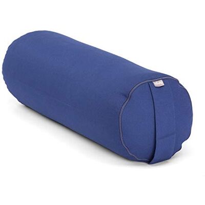 Bodhi Yoga Bolster Série Eco Rouleau de yoga avec rembourrage kapok Housse lavable en 100 % coton bio Coussin de yoga pour yoga réparateur 65 x 22 cm (bleu foncé) - Publicité Bodhi Yoga Bolster Série Eco Rouleau de yoga avec rembourrage kapok Housse lavable en 100 % coton bio Coussin de yoga pour yoga réparateur 65 x 22 cm (bleu foncé) - Publicité