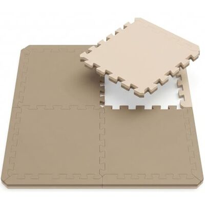 Eyepower - Tapis de gym - 2,4 cm d'Épaisseur - 1m² - Beige - Support pour Équipements de Fitness - Publicité Eyepower - Tapis de gym - 2,4 cm d'Épaisseur - 1m² - Beige - Support pour Équipements de Fitness - Publicité