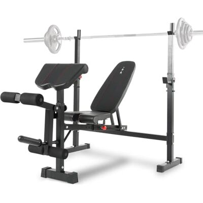ISE Banc de Musculation Complet, Banc Musculation Pliable Complet avec Support d'Haltères, Bench Musculation Homme Coussin&Dossier Inclinable/Hauteur Réglable, Developper Coucher, Curl Leg Extension - Publicité ISE Banc de Musculation Complet, Banc Musculation Pliable Complet avec Support d'Haltères, Bench Musculation Homme Coussin&Dossier Inclinable/Hauteur Réglable, Developper Coucher, Curl Leg Extension - Publicité