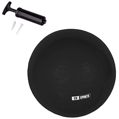 Calma Dragon Pilates Ball 55cm / 65cm / 75cm de diamètre, Ballon de Grossesse, Fitball, avec gonfleur Inclus, Grand Ballon pour Le Yoga, Gymnastique, Fitness (Noir, 65) - Publicité Calma Dragon Pilates Ball 55cm / 65cm / 75cm de diamètre, Ballon de Grossesse, Fitball, avec gonfleur Inclus, Grand Ballon pour Le Yoga, Gymnastique, Fitness (Noir, 65) - Publicité