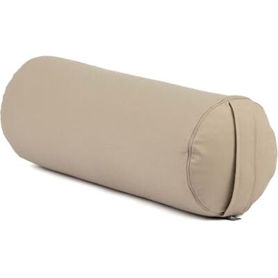 bodhi Coussin de yoga Série Eco Rouleau de yoga avec rembourrage en kapok Housse lavable en 100 % coton bio Coussin de yoga pour yoga restaurable Grand 65 x 22 cm (taupe) - Publicité bodhi Coussin de yoga Série Eco Rouleau de yoga avec rembourrage en kapok Housse lavable en 100 % coton bio Coussin de yoga pour yoga restaurable Grand 65 x 22 cm (taupe) - Publicité