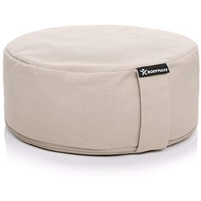BODYMATE Coussin de méditation & Yoga (zafu) H13cm Ø31cm Rembourrage en Coques de Sarrasin, Housse en Coton Lavable en Machine Divers Coloris - Publicité BODYMATE Coussin de méditation & Yoga (zafu) H13cm Ø31cm Rembourrage en Coques de Sarrasin, Housse en Coton Lavable en Machine Divers Coloris - Publicité