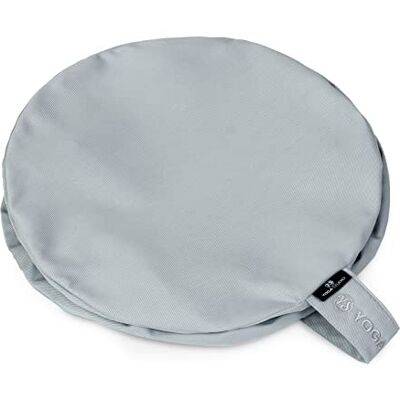 Yoga Studio Coussin de méditation cylindrique européen de rechange Coton bio Housse amovible lavable uniquement Avec poignée de transport (gris clair) - Publicité Yoga Studio Coussin de méditation cylindrique européen de rechange Coton bio Housse amovible lavable uniquement Avec poignée de transport (gris clair) - Publicité