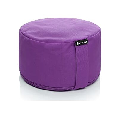 BODYMATE Coussin de méditation & Yoga (zafu) H16cm Ø31cm Rembourrage en Coques de Sarrasin, Housse en Coton Lavable en Machine Violet - Publicité BODYMATE Coussin de méditation & Yoga (zafu) H16cm Ø31cm Rembourrage en Coques de Sarrasin, Housse en Coton Lavable en Machine Violet - Publicité