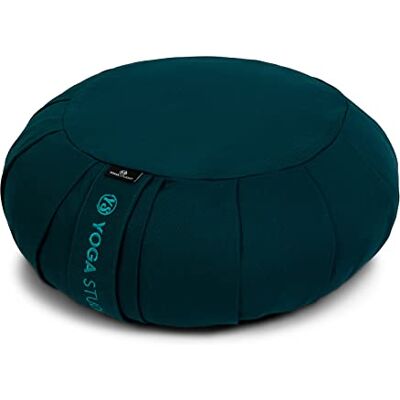 Yoga Studio Coussin rond européen bio Zafu 35 x 18 cm Coussin de sarrasin avec housse en coton Poignée de transport intégrée Accessoires de yoga Bleu sarcelle - Publicité Yoga Studio Coussin rond européen bio Zafu 35 x 18 cm Coussin de sarrasin avec housse en coton Poignée de transport intégrée Accessoires de yoga Bleu sarcelle - Publicité
