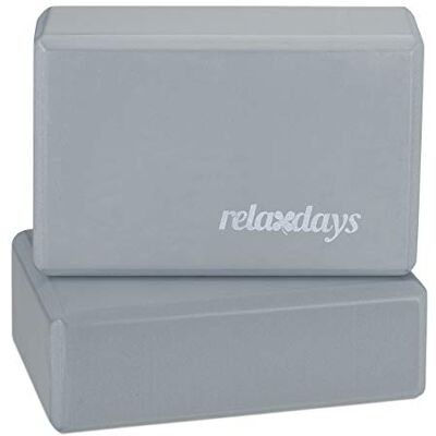 Relaxdays Set 2X Bloc Yoga Brique Yoga Exercice Pratique Yoga Mousse Rigide Anti-Dérapant HLP 8x23x15 cm, Diff. Couleurs - Publicité Relaxdays Set 2X Bloc Yoga Brique Yoga Exercice Pratique Yoga Mousse Rigide Anti-Dérapant HLP 8x23x15 cm, Diff. Couleurs - Publicité