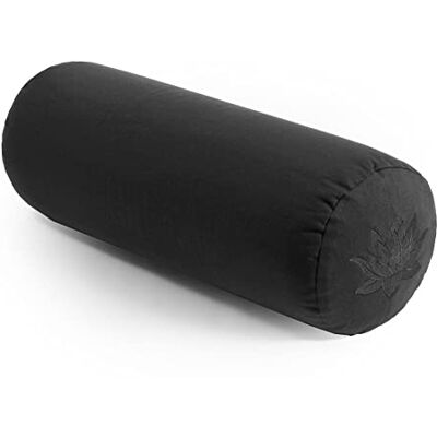 Yoga Studio Organic Sarrasin Bolster Coussin de méditation en coton avec fermeture éclair YKK, Gris graphite 23 cm x 61 cm - Publicité Yoga Studio Organic Sarrasin Bolster Coussin de méditation en coton avec fermeture éclair YKK, Gris graphite 23 cm x 61 cm - Publicité