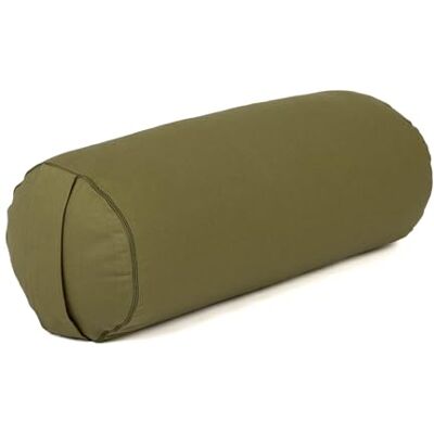 Bodhi Coussin Eco en Coton Bio Rouleau de Yoga Avec Rembourrage en Épeautre Bio Lavable Rond pour Exercices Restauratifs 65 x 20 cm (Vert Loden) - Publicité Bodhi Coussin Eco en Coton Bio Rouleau de Yoga Avec Rembourrage en Épeautre Bio Lavable Rond pour Exercices Restauratifs 65 x 20 cm (Vert Loden) - Publicité