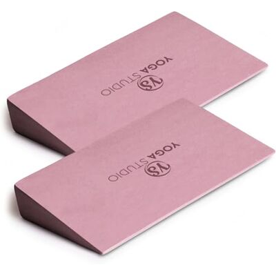 Yoga Studio Lot de 2 paires de cales de yoga EVA Planche inclinée Étirement des mollets Mousse EVA légère Mini demi-cales Cales de yoga antidérapantes pour poignets et mains (rose poudré) - Publicité Yoga Studio Lot de 2 paires de cales de yoga EVA Planche inclinée Étirement des mollets Mousse EVA légère Mini demi-cales Cales de yoga antidérapantes pour poignets et mains (rose poudré) - Publicité