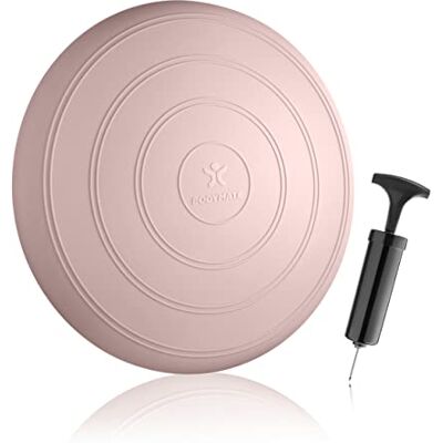 BODYMATE Coussin d'équilibre COMFORT Ø33cm + Pompe incluse Coussin gonflable pour Core training, fitness, rééducation OR ROSE - Publicité BODYMATE Coussin d'équilibre COMFORT Ø33cm + Pompe incluse Coussin gonflable pour Core training, fitness, rééducation OR ROSE - Publicité