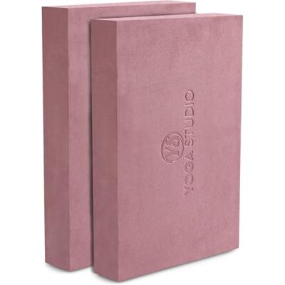 Yoga Studio Bloc de yoga – 30 cm x 20 cm x 5 cm, bloc EVA antidérapant – Lot de 2 bords biseautés, accessoire d'exercice léger - Publicité Yoga Studio Bloc de yoga – 30 cm x 20 cm x 5 cm, bloc EVA antidérapant – Lot de 2 bords biseautés, accessoire d'exercice léger - Publicité