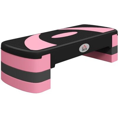 HOMCOM Stepper Fitness Aérobic 80 x 31 x 20 cm Noir Hauteur Réglable 10/15/20 cm, Surface Antidérapante - Publicité HOMCOM Stepper Fitness Aérobic 80 x 31 x 20 cm Noir Hauteur Réglable 10/15/20 cm, Surface Antidérapante - Publicité