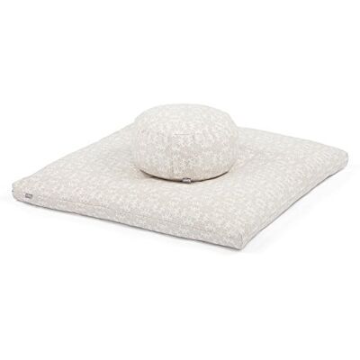 Bodhi Kit de méditation Collection Maharaja Tapis de méditation (zabuton) & coussin de méditation Rondo/Zafu Avec rembourrage en épeautre bio Housse en coton Tapis de méditation - Publicité Bodhi Kit de méditation Collection Maharaja Tapis de méditation (zabuton) & coussin de méditation Rondo/Zafu Avec rembourrage en épeautre bio Housse en coton Tapis de méditation - Publicité