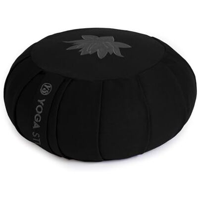 Yoga Studio YS Med/Cush/Noir/lot plissé Rond Zafu Sarrasin Meditation Coussin de méditation Feuille de Lotus - Publicité Yoga Studio YS Med/Cush/Noir/lot plissé Rond Zafu Sarrasin Meditation Coussin de méditation Feuille de Lotus - Publicité
