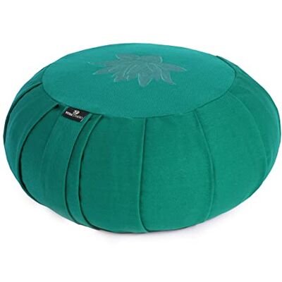 Yoga Studio Coussin de méditation en zafu Rond plissé Feuille de Lotus (Vert Jade) Taille 36 cm de diamètre (Environ) 17 cm de Profondeur - Publicité Yoga Studio Coussin de méditation en zafu Rond plissé Feuille de Lotus (Vert Jade) Taille 36 cm de diamètre (Environ) 17 cm de Profondeur - Publicité