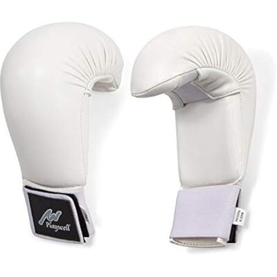 Playwell Gants de karaté de compétition Elite Travail sur adversaire et Pattes d'ours Blanc Taille XS - Publicité Playwell Gants de karaté de compétition Elite Travail sur adversaire et Pattes d'ours Blanc Taille XS - Publicité
