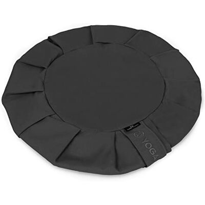 Yoga Studio Spare EU Coussin de méditation rond Zafu Coton bio Housse amovible lavable Poignée de transport (gris) - Publicité Yoga Studio Spare EU Coussin de méditation rond Zafu Coton bio Housse amovible lavable Poignée de transport (gris) - Publicité