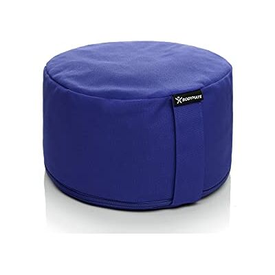 BODYMATE Coussin de méditation & Yoga (zafu) H16cm Ø31cm Rembourrage en Coques de Sarrasin, Housse en Coton Lavable en Machine Bleu foncé - Publicité BODYMATE Coussin de méditation & Yoga (zafu) H16cm Ø31cm Rembourrage en Coques de Sarrasin, Housse en Coton Lavable en Machine Bleu foncé - Publicité