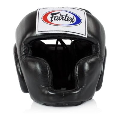 Fairtex Headgear Head Guard Sparring Boxing Fight Muay Thai Kick Boxing-Black-L - Publicité Fairtex Headgear Head Guard Sparring Boxing Fight Muay Thai Kick Boxing-Black-L - Publicité