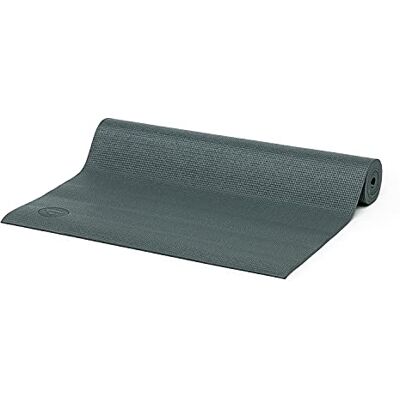 Tapis de yoga Bodhi - Anthracite - 4 mm - Design classique - Publicité Tapis de yoga Bodhi - Anthracite - 4 mm - Design classique - Publicité