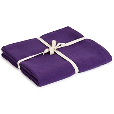 Yoga Studio Couverture de Yoga Unisexe en Coton Biologique Violet - Publicité Yoga Studio Couverture de Yoga Unisexe en Coton Biologique Violet - Publicité