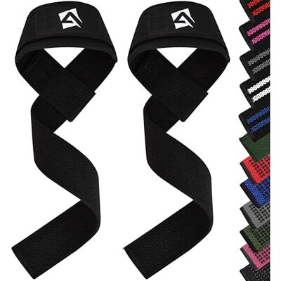 AQF Sangles de Musculation 23" – Sangles de Levage Antidérapantes avec Rembourrage Néoprène 5mm, Sangles de Tirage Poignet pour Deadlift, Haltérophilie, Fitness, Gym (Black, Non Gel) - Publicité AQF Sangles de Musculation 23" – Sangles de Levage Antidérapantes avec Rembourrage Néoprène 5mm, Sangles de Tirage Poignet pour Deadlift, Haltérophilie, Fitness, Gym (Black, Non Gel) - Publicité