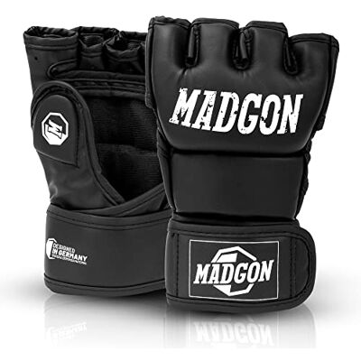 MADGON Gants de Boxe avec Rembourrage Professionnel – Gants MMA avec Bonne Stabilité du Poignet – Gants Boxe Durables pour Arts Martiaux, Boxe, Kickboxing, Sparring et Sac de Frappe - Publicité MADGON Gants de Boxe avec Rembourrage Professionnel – Gants MMA avec Bonne Stabilité du Poignet – Gants Boxe Durables pour Arts Martiaux, Boxe, Kickboxing, Sparring et Sac de Frappe - Publicité