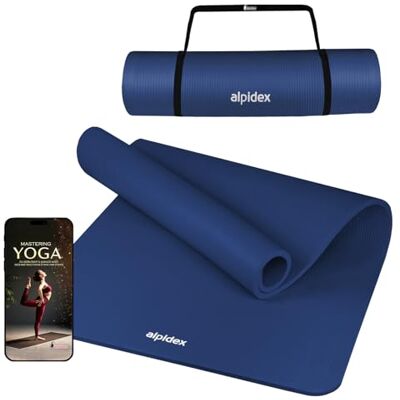 ALPIDEX Tapis Yoga Épais 1,5cm 190x100cm Antidérapant Sport Gym Mat Bleu - Publicité ALPIDEX Tapis Yoga Épais 1,5cm 190x100cm Antidérapant Sport Gym Mat Bleu - Publicité