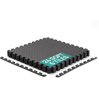 Yes4All HQKY Tapis d'exercice emboîtables en Mousse Tapis de Sol emboîtables pour équipement de Gym Carreaux de Sol en EVA emboîtables (24 Pieds carrés Noir 6 pièces) - Publicité Yes4All HQKY Tapis d'exercice emboîtables en Mousse Tapis de Sol emboîtables pour équipement de Gym Carreaux de Sol en EVA emboîtables (24 Pieds carrés Noir 6 pièces) - Publicité