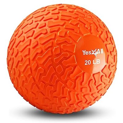 Yes4All Slam Balls 9 kg, Orange, Medicine Ball remplie de sable, convient pour l'entraînement et la musculation - Publicité Yes4All Slam Balls 9 kg, Orange, Medicine Ball remplie de sable, convient pour l'entraînement et la musculation - Publicité