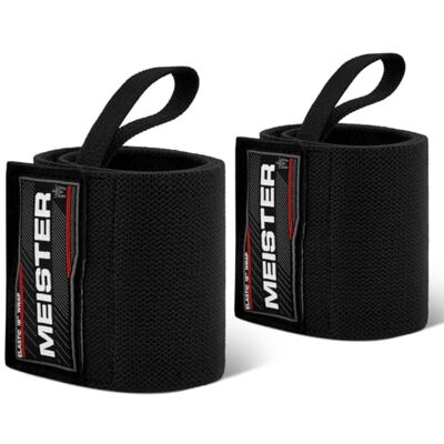 Meister Bandages élastiques de poignet de 45,7 cm – Support robuste pour haltérophilie, musculation et cross training - Publicité Meister Bandages élastiques de poignet de 45,7 cm – Support robuste pour haltérophilie, musculation et cross training - Publicité