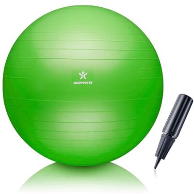 BODYMATE Ballon Fitness + Pompe Incluse + E-Book Gratuit Lime-Green 75cm - Publicité BODYMATE Ballon Fitness + Pompe Incluse + E-Book Gratuit Lime-Green 75cm - Publicité