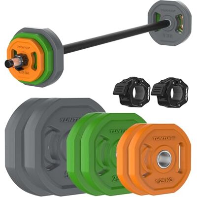 Ensemble de poids Tunturi Aerobic Pump 20kg Set d'haltères avec 6 disques Inclus barre d'haltère Avec revêtement en caoutchouc Inclut une application de fitness gratuite - Publicité Ensemble de poids Tunturi Aerobic Pump 20kg Set d'haltères avec 6 disques Inclus barre d'haltère Avec revêtement en caoutchouc Inclut une application de fitness gratuite - Publicité