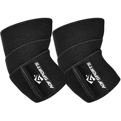 AQF Bandages de Coude pour Musculation (Paire) – Coudières Élastiques 101,6 cm, Support et pour Haltérophilie, Powerlifting, Fitness, Entraînement, Développé Couché (Noire) - Publicité AQF Bandages de Coude pour Musculation (Paire) – Coudières Élastiques 101,6 cm, Support et pour Haltérophilie, Powerlifting, Fitness, Entraînement, Développé Couché (Noire) - Publicité