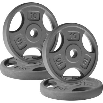 Yes4All Lot de 4 disques de poids en fonte avec poignée de 2,5 cm pour haltères Disques de poids standard 4,5 kg - Publicité Yes4All Lot de 4 disques de poids en fonte avec poignée de 2,5 cm pour haltères Disques de poids standard 4,5 kg - Publicité