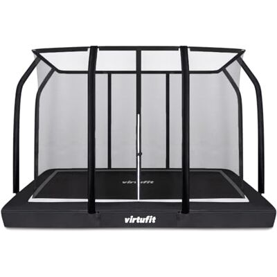 VirtuFit Trampoline intérieur de qualité supérieure avec filet de sécurité Noir 183 x 274 cm - Publicité VirtuFit Trampoline intérieur de qualité supérieure avec filet de sécurité Noir 183 x 274 cm - Publicité