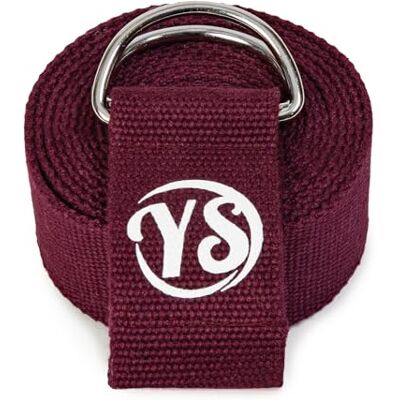 Yoga Studio Sangle de yoga, 2,5 m, extra longue, durable, en coton bio réglable, anneau en D, pour exercice, pilates, danse, entraînement, gym, physiothérapie (framboise) - Publicité Yoga Studio Sangle de yoga, 2,5 m, extra longue, durable, en coton bio réglable, anneau en D, pour exercice, pilates, danse, entraînement, gym, physiothérapie (framboise) - Publicité