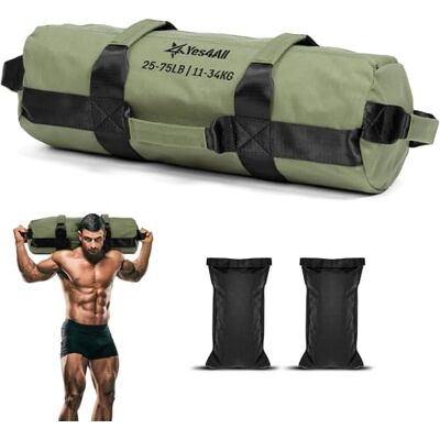 Yes4All Sac de Sable Réglable avec 7 poignées, Non rempli Power Bag de Musculation Carolous 2-90 kg, Sac Lesté pour entraînement Fonctionnel, Rucking, Crossfit, Body Pump, de Force & d'endurance - Publicité Yes4All Sac de Sable Réglable avec 7 poignées, Non rempli Power Bag de Musculation Carolous 2-90 kg, Sac Lesté pour entraînement Fonctionnel, Rucking, Crossfit, Body Pump, de Force & d'endurance - Publicité
